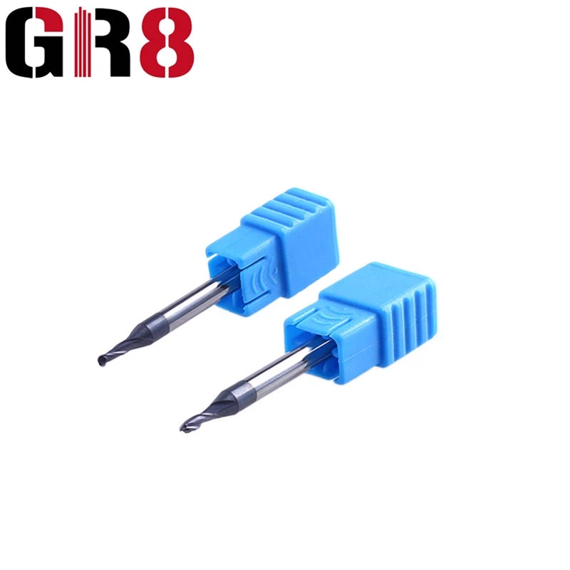 2 Ağızlı Küresel Uçlu Mikro Çaplı Parmak Freze